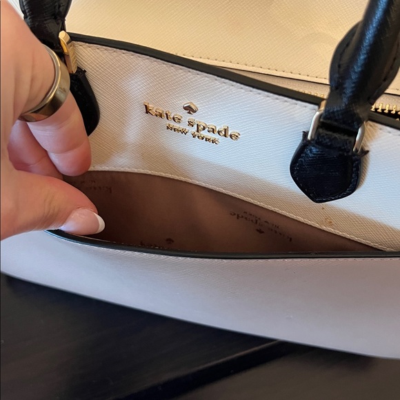 Kate Spade Cream and Tan Madison Satchel small - Picture 10 of 11